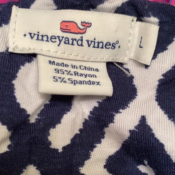 Vineyard Vines Halter Maxi Navy Blue Dress - L - Picture 10 of 12
